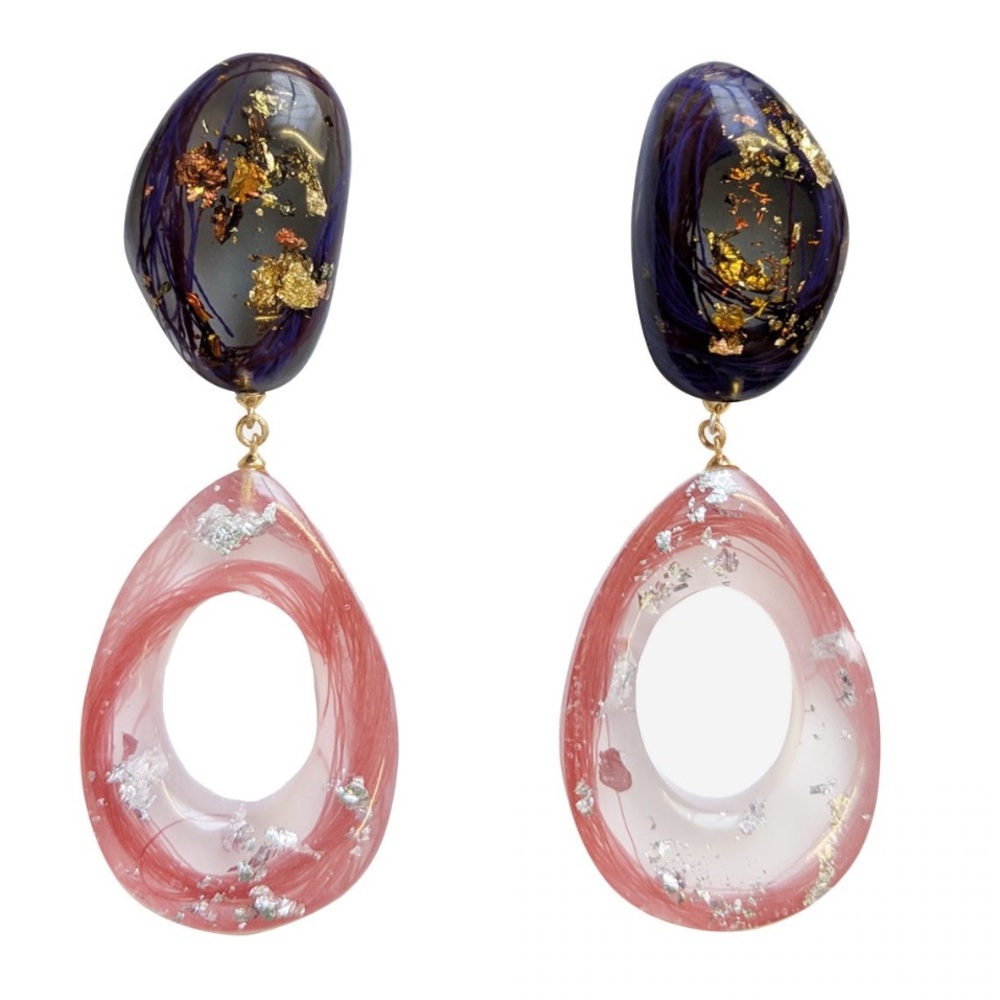 EJING ZHANG Resin Earrings Teardrop